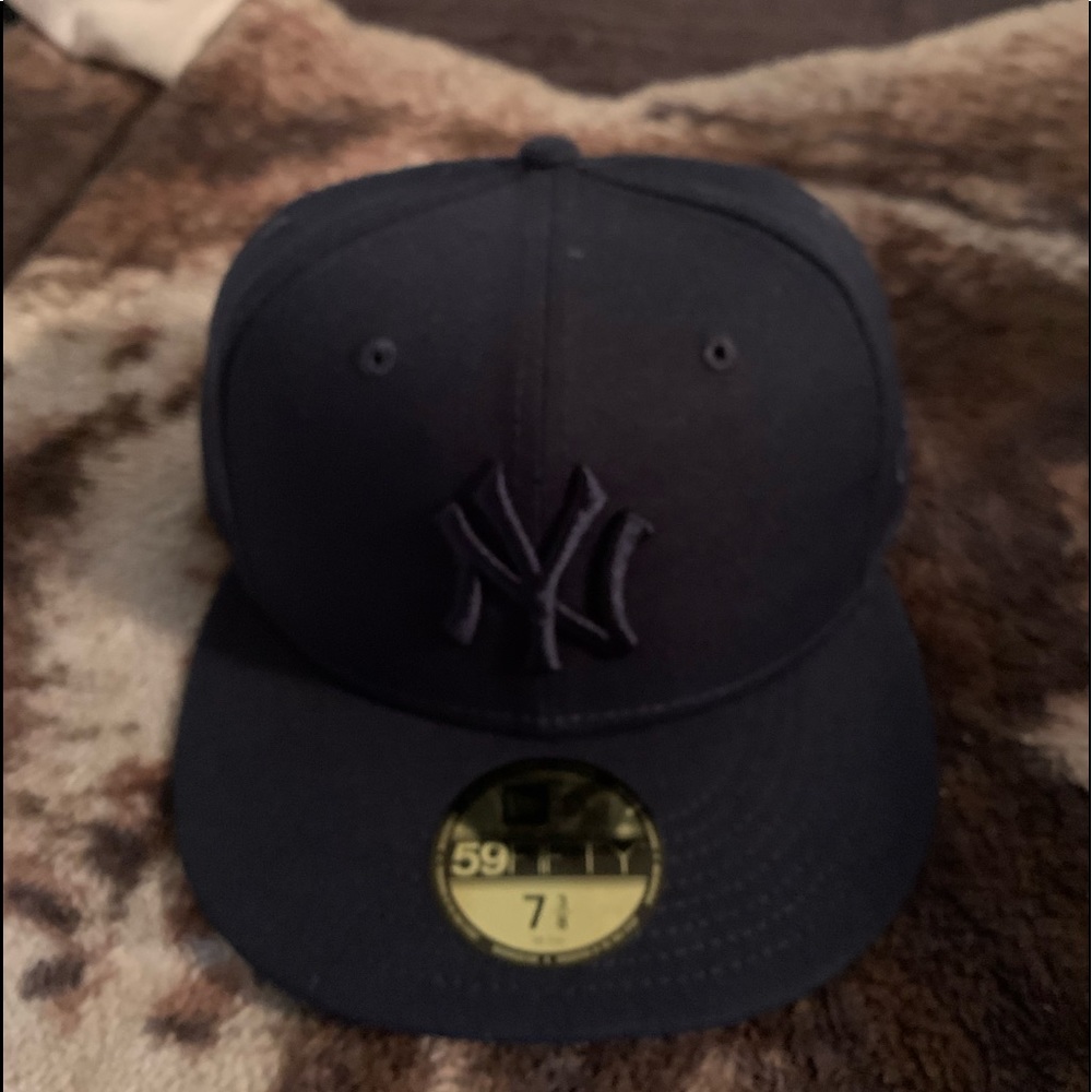 Navy blue fitted